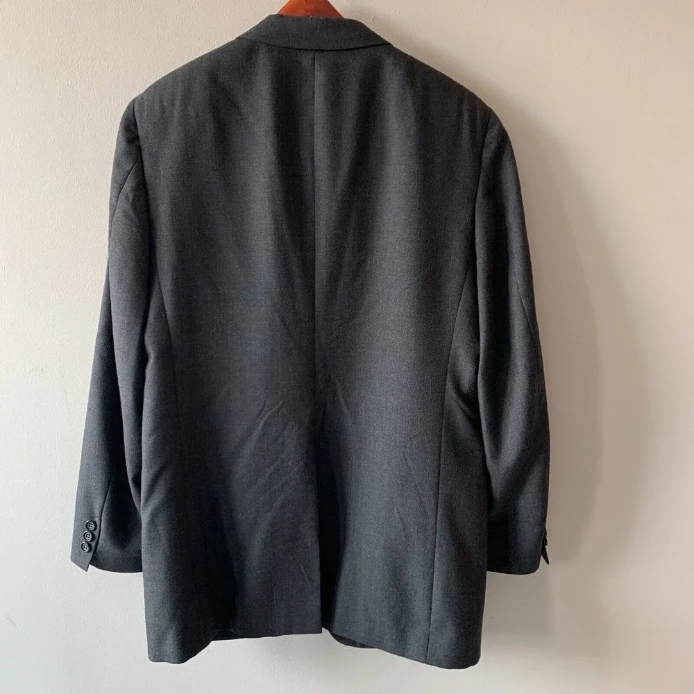 Kuppenheimer Executive‎ Wool Blazer Men's 44R Solid Gray Suit Jacket Sport Coat